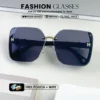 【Free 3 in 1 set)】Kacamata Hitam Sunglasses Frameless Style Geometri Bahan Metal+TR-90 Wanita Modern Beauty Miror - Gambar 9