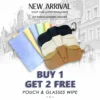 【Free 3 in 1 set)】Kacamata Hitam Sunglasses Frameless Style Geometri Bahan Metal+TR-90 Wanita Modern Beauty Miror - Gambar 7